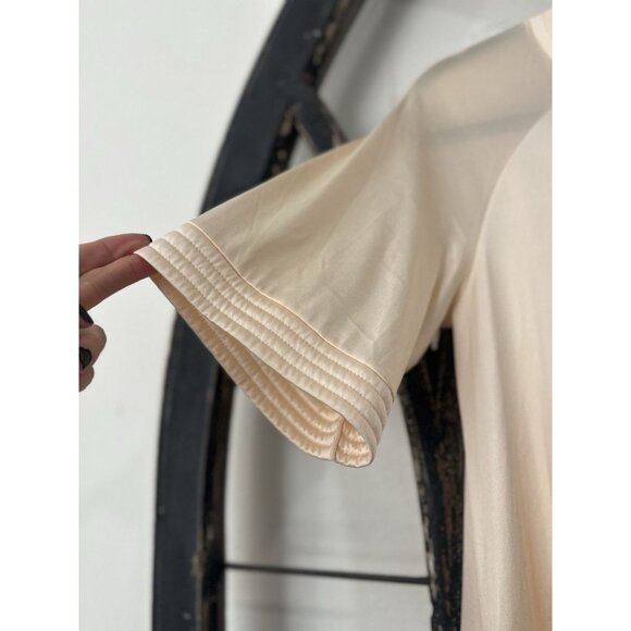 1960s Vanity Fair House Dress: Vintage Peach Mod Robe XS - Picture 3 of 7